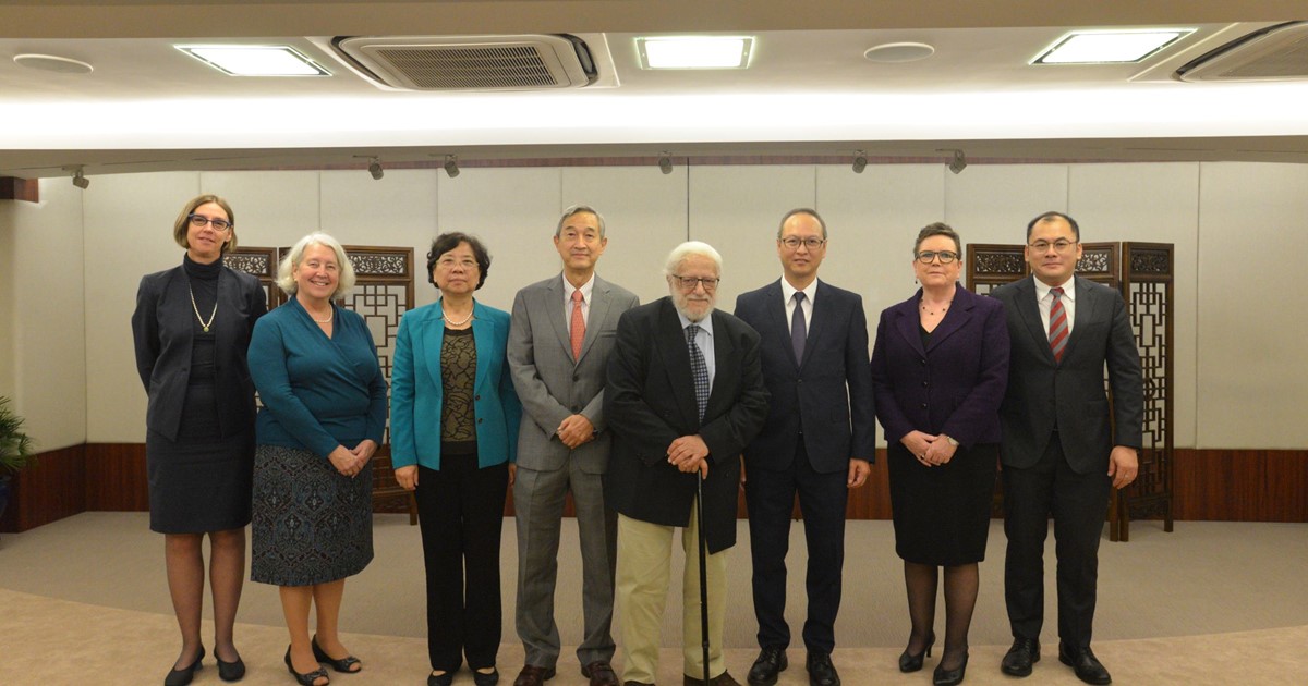 Group shot of the Macao Quality Evaluation Panel, including Aileen Ponton, CEO of the SCQFP
