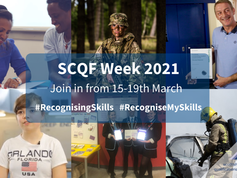 SCQF Week 2021 recognising the skills of individuals